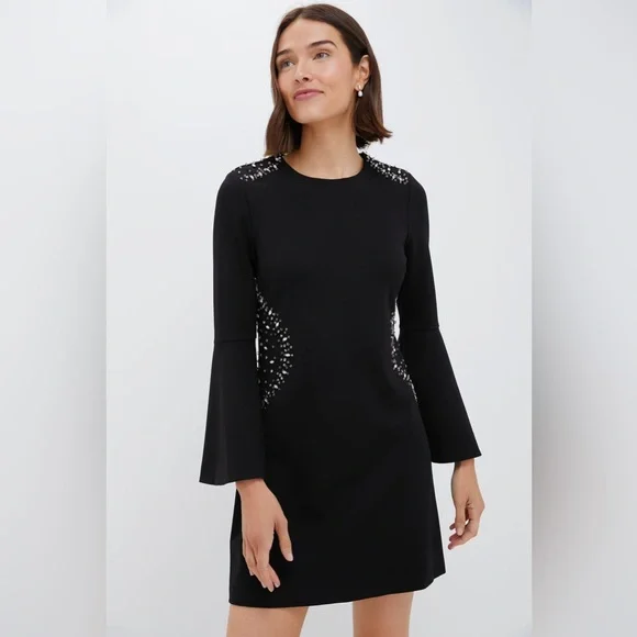 Tuckernuck | Dresses | Black Embellished Farrow Bell Sleeve Party Mini Dress  | Poshmark